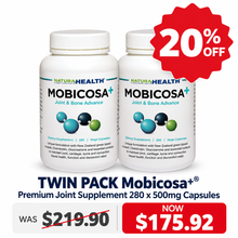 Load image into Gallery viewer, ☆SPECIAL☆ TWIN PACK Mobicosa+® Premium Joint Supplement 280 x 500mg Capsules