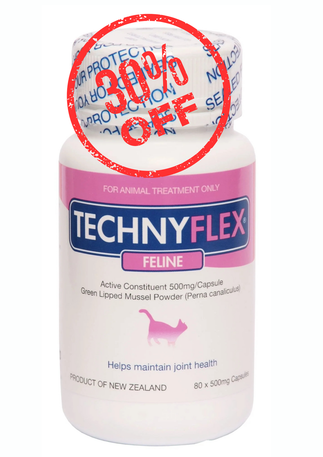 Technyflex® Feline 80 x 500mg Capsules (Exp: 12/26)