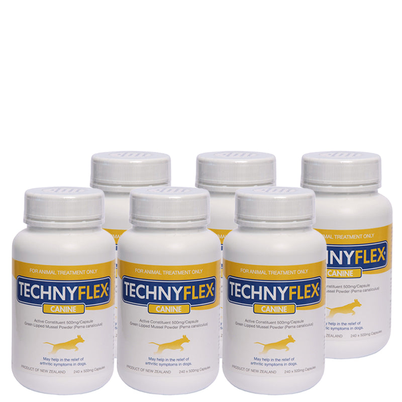 ☆SPECIAL☆ SIX PACK Technyflex® Canine Joint Supplement 240 Capsules 500mg (Exp: 02/27)