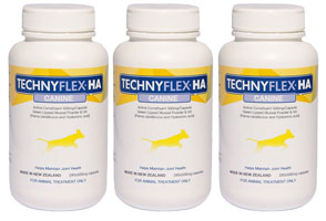 ☆SPECIAL☆ TRIPLE PACK Technyflex® HA Canine Joint Supplement 280x500mg Caps (Exp: 12/25)