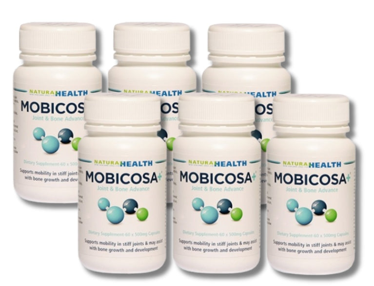 ☆SPECIAL☆ SIX PACK Mobicosa+® Premium Joint Supplement 60 x 500mg Capsules (Exp: 12/25) (360 Capsules)