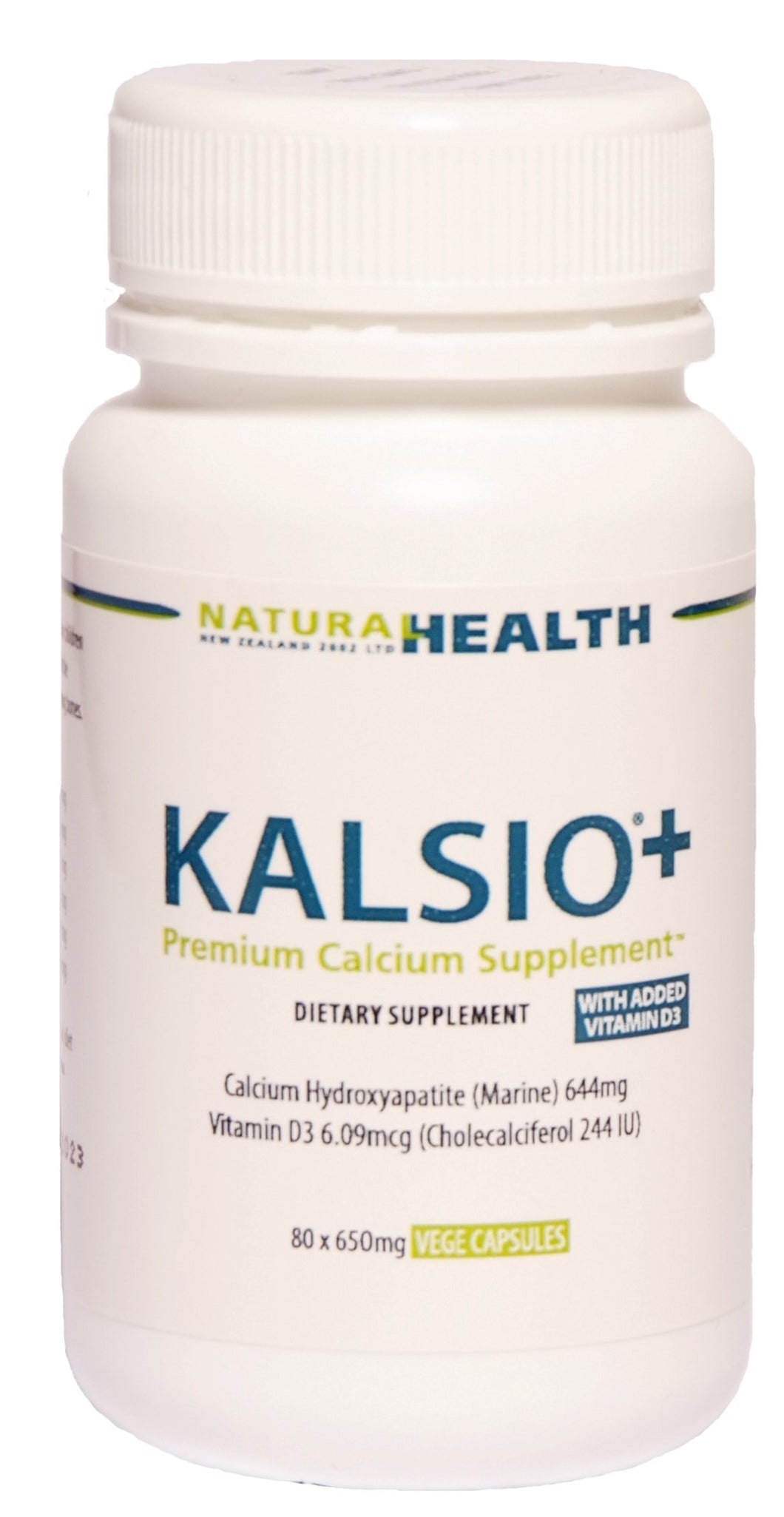 Kalsio®+ Calcium & Vitamin D Supplement 80 Capsules 650mg